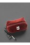 Velvet Burgundy Makeup Bag Small Size Zippered Portfolio Bag Christmas Gift Stylish Evening Bag - 6