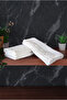 100% Cotton Velvet Guipure Lace Pearl Embroidered 6-Piece Dowry Hand Towel Set - 30X50 cm - 04466 - White - 5