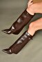 V820141860 Brown Rustic Thin Heeled Women's Boots - 4