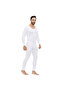 MEN'S COTTON BLENDED SOFT INNER FULL BODY THERMAL SET - WHITE - 3