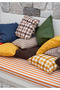 Canvas 6-Pack Patchwork Brown Liquid-Proof Stain-Resistant Throw Pillow Cover 45 X 45 cm - 7