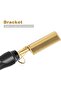 Gold Plated Heated Styling Comb - Ceramic Hot Straightening Heat Pressing Comb (Gold) - 2