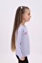 Girl's Printed Crew Neck Long Sleeve T-Shirt - 2