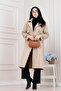 Trench Coat with Belt Detail on the Sleeve-Beige - 4