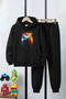 3 İplik Ş Fleece-Lined Thick Kangaroo Pocket Game Print Detailed K Hooded 6 Piece Boys' Tracksuit Set - 6