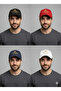 4-Piece Luxury Gabardine Unisex Gold Embroidered Cap Set |   Black, Red, Navy Blue, White |   Adjustable - 6