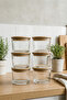 Vetro - Set of 6 Glass Breakfast Bowls with Bamboo Lids 220 Cc - 3