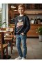 Boy's Chicago Bulls Lettering Design Sweatshirt - 4
