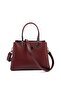 Burgundy - Burgundy Plain Women's Handbag Sp1098 - 5
