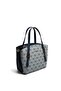 Gray - Navy Blue Monogram Women's Handbag Sp1021 - 2
