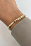 Zircon Stone Stick Design Women's Steel Bracelet Gold Color Does Not Tarnish - 3