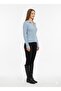 Women's Corded Fabric Polo Neck Sweater 5059 - 2