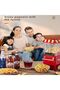 Retro Popcorn Cart Machine, 1200W Electric Hot Air Popper, No Oil Required, Red and Gold - 4