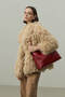 Faux Fur Coat Beige - 3