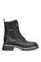 D25Kb-4610 Women's Genuine Leather Heeled Boots Black