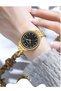 -9099 Original Brand Stainless Steel Band Wrist Watch For Women With Free Box