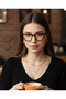 Cateye Blue Light Protection Screen Glasses Stylish and Timeless Design Glasses Can Be Changed - 2