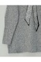 Soft Knit Sweater with Scarf - Light Gray - 4
