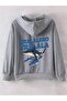 Children's Tralalelo Tralala Printed Oversized Winter Hooded Sweatshirt - 3