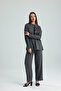 Women's Thessaloniki Fabric Suit with piped Tie Detail on the Front - 2