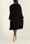 Black Knitted Sweater Cardigan with Long Pockets - 5