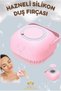2Pcs Silicone Exfoliating Shower Brush with Shampoo Reservoir