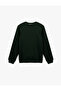 Cotton Long Sleeve Raised Crew Neck Men's Basic Sweatshirt - 3