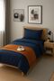 Navy Blue Young Room Single Duvet Cover Set - 2