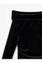 Slim Fit Long Sleeve Off-The-Shoulder Madonna Collar Mini Velvet Dress - 5