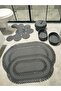 Jute, Bathroom Set, Bath Set, Bath Mat, Mat Set, Makeup Basket, Detergent Basket, Toilet Seat Mat, - 3