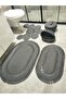 Jute, Bathroom Set, Bath Set, Bath Mat, Mat Set, Makeup Basket, Detergent Basket, Toilet Seat Mat, - 4