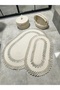 Jute, Bathroom Set, Bath Set, Bath Mat, Mat Set, Makeup Basket, Detergent Basket, with Tricot - 3