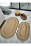 Jute, Bathroom Set, Bath Set, Bath Mat, Mat Set, Makeup Basket, Detergent Basket, with Tricot - 4