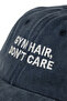 Blue Hat with Text Embroidery and White Embroidery Hat Cotton Adjustable Gym Hair Don'T Care - 4
