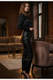 Black High Waist Belt Detailed Faux Leather Pants with Cotton Inside - 2