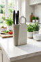 Sliding 3-Compartment Draining Upright Cutlery Holder Knife Rack Indoor Outdoor Use Multi-Purpose Organizer - 2