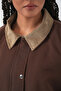 Women's Pocket Detailed Oversized Jacket 5973 - Brown - 7