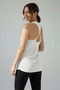Aura Back Detailed Women's Sports Tank Top White