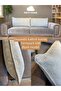 2 Pcs Large Back Cushion Cover - Back Cushion Pillow Cover with Zipper - Fabric Cover with Strap Model - 2