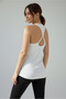Aura Back Detailed Women's Sports Tank Top White - 4