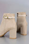 Als 199 Thin Belt Buckle Zippered Ankle Boots - 4