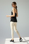 Aura Back Detailed Women's Sports Tank Top Black - 6