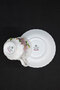 Prairie Rose Porcelain Double Coffee Cup and Saucer 2 Pieces 120 ml - 5