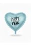 Happy New Year Christmas Tree Party Ornament Heart & Star Foil Balloon Decor Blue Heart