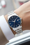 Men's Wristwatch with Calendar Steel Case & Steel Strap Silver-Blue Zmfer210 - 2
