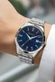 Men's Wristwatch with Calendar Steel Case & Steel Strap Silver-Blue Zmfer210 - 3