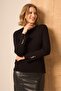 Women's Button Detailed Sweater Black 25203 - 2