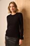 Women's Button Detailed Sweater Black 25203 - 3