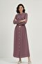 Women's Comfortable Fit Belted Modal Dress Rose 31016 - 2