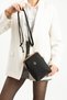 Easy Burs Detail Three Compartment Crossbody Women's Bag